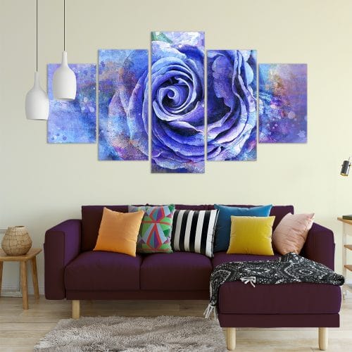 Blue Rose Watercolour - Beautiful Home Décor | Unique Canvas
