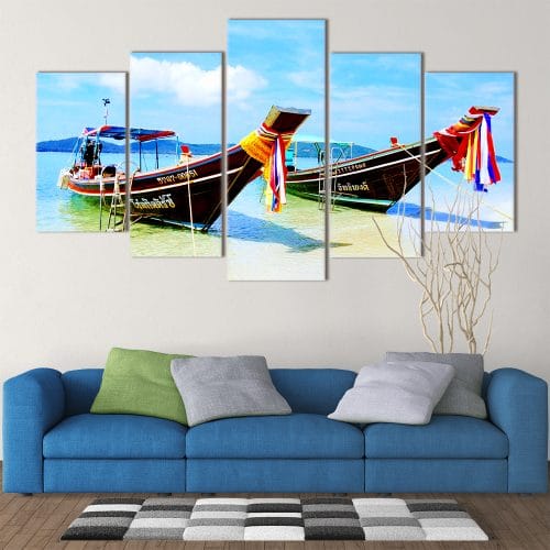 Thai Boats- Beautiful Home Décor | Unique Canvas