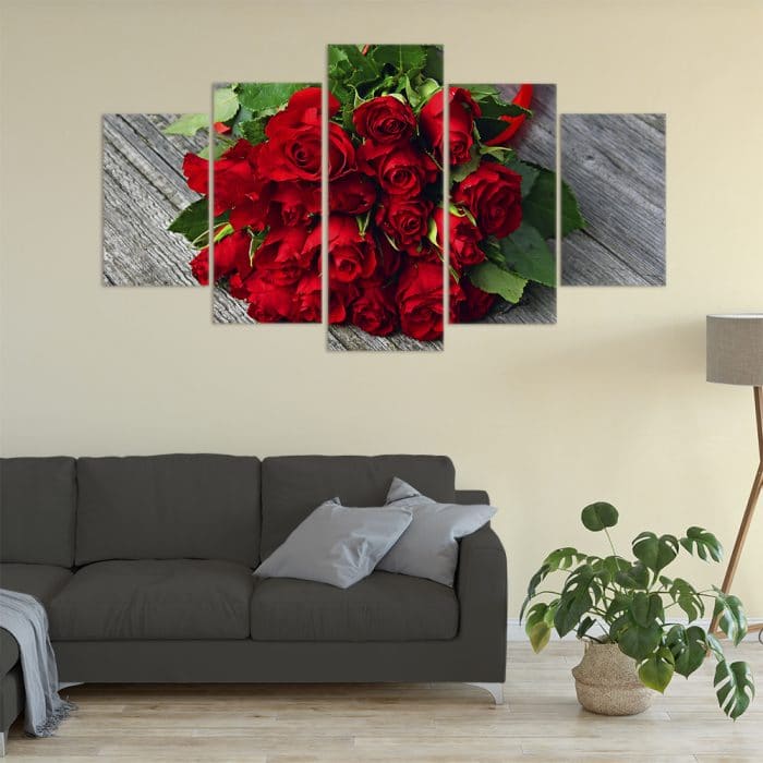 Buy Red Roses Love & Flowers Unique Canvas