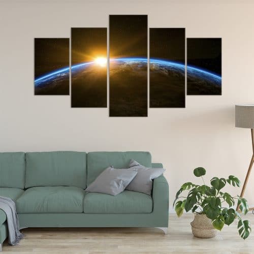 Space Sunrise Unique Canvas
