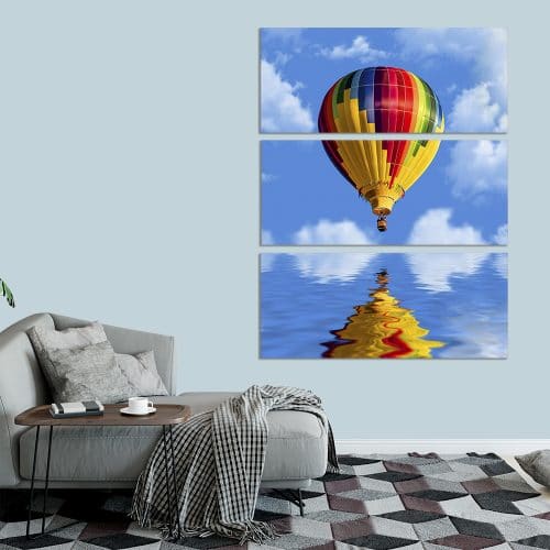 Hot Air Balloon Reflection - Beautiful Home Décor | Unique Canvas