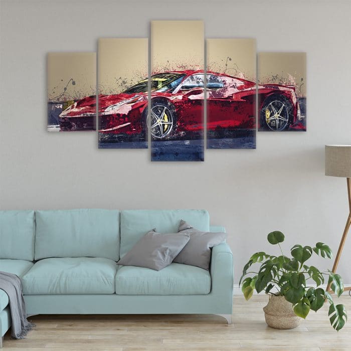 Ferrari Painting Cars Unique Canvas
